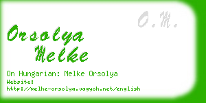 orsolya melke business card